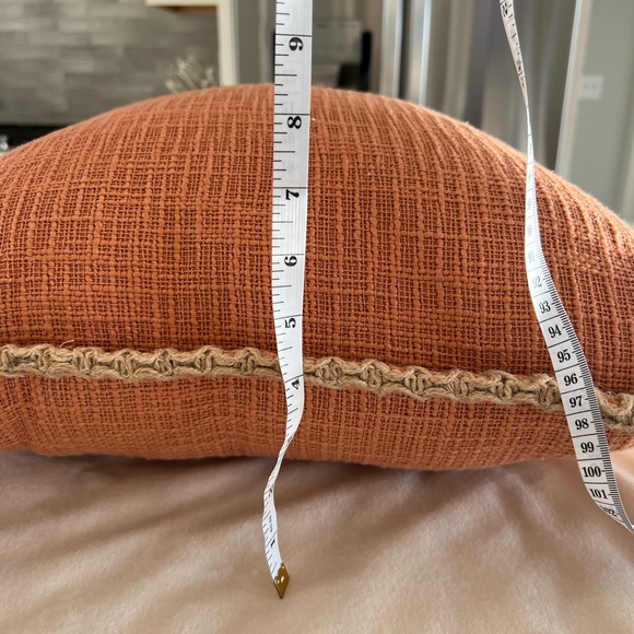 Pier 1 Pillows (two) Deep Salmon Color 20x20 - Picture 8 of 12